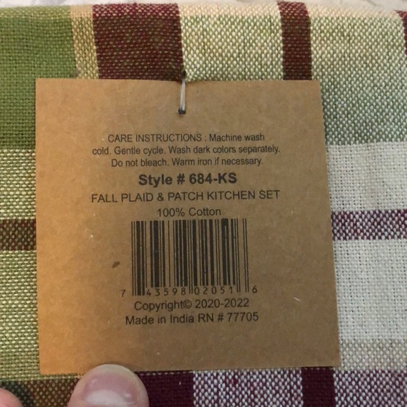 Fall Autumn Harvest Thanksgiving 100% Cotton Kitchen Tea Towel Gift Set - Picture 6 of 7